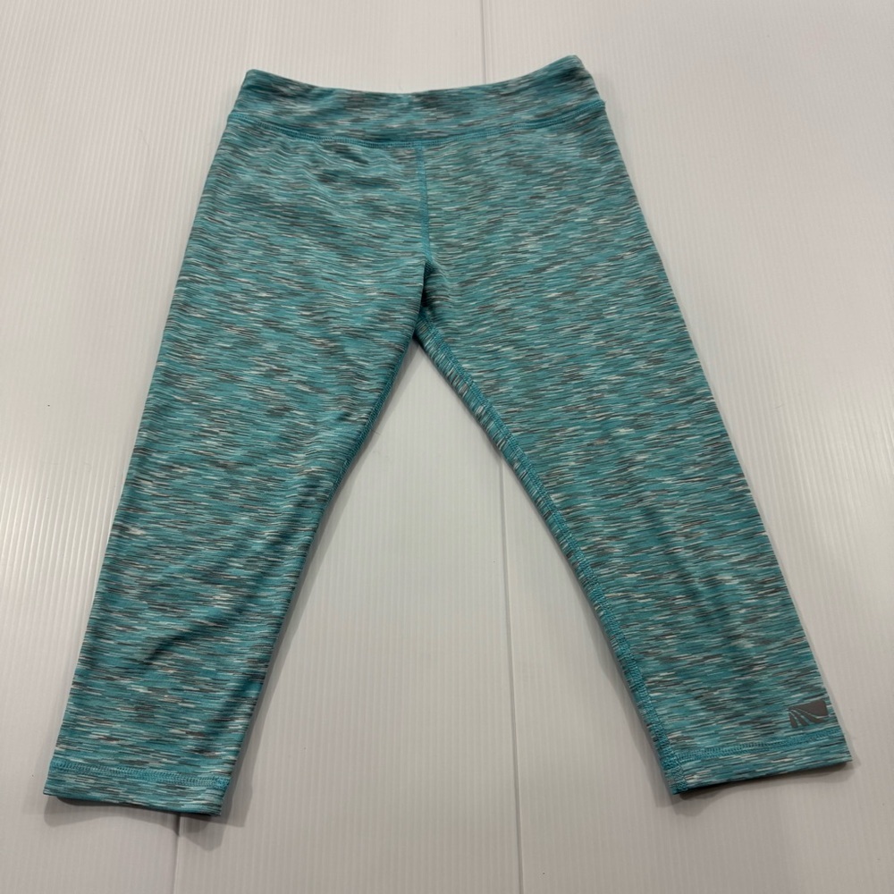 K8. Marika Teal Patterned Kids Leggings (L 14/16)